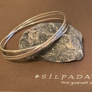 SILPADA, Sterling silver three interlace spangle bracelet, B3410